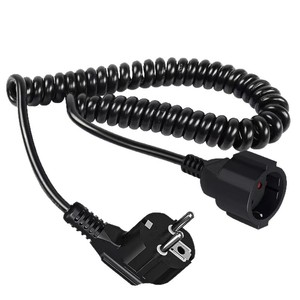 Cable de extensión en espiral de PVC de 3 m, 16 A, CEE a IEC con diseño de resorte para uso en interiores - Product Image 5