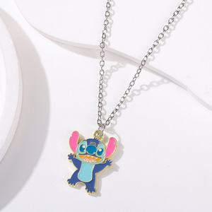 Clásico lindo <span class=keywords><strong>Lilo</strong></span> & <span class=keywords><strong>Stitch</strong></span> collar Anime personaje <span class=keywords><strong>Stitch</strong></span> NeckChain para amigos cumpleaños joyería regalos - Product Image 2