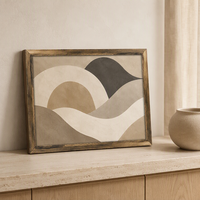 Art mural abstrait organique beige personnalisé, 30 x 40 cm, décoration murale personnalisée