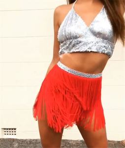 Falda Sexy con Borlas de 9 Colores YSMARKET para Mujer, Falda Corta de Verano de Cintura Alta, Falda Mini Informal de Línea A para Mujer, EYX1007 - Product Image 3