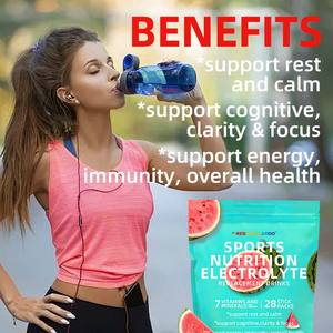 Polvo de hidratación de etiqueta privada Paquetes de electrolitos sin azúcar con vitamina <span class=keywords><strong>B12</strong></span>, polvo de electrolitos de nutrición deportiva de vitamina C - Product Image 2