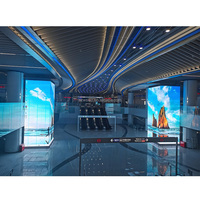 P2.6 Layar LED Digital Transparan Kecerahan Tinggi Panel Layar LED Kaca untuk Iklan Komersial Bandara