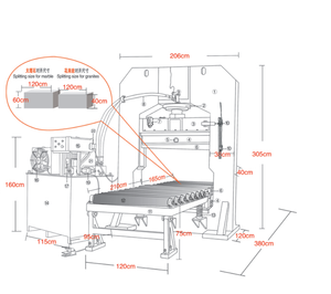 Machine à fendre la pierre DAFON - Fendage de surface coupée à la scie et de surface naturelle pour projets de pierres paysagères - Product Image 2