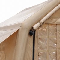 Tente gonflable 6 ㎡   Tente pneumatique de camping 2x3m compacte pour famille, imperméable, en Oxford 420D PVC, avec structure pneumatique, portable, pour glamping
