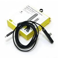 360 ° Support de chargeur invisible réglable avec câble de charge rapide 65W, 240W, câble de charge 2 en 1 avec support pour bureau