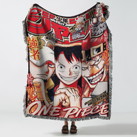 Taille personnalisée style anime tissage tapisserie tapis motif solide jeter tapis et jeter couverture