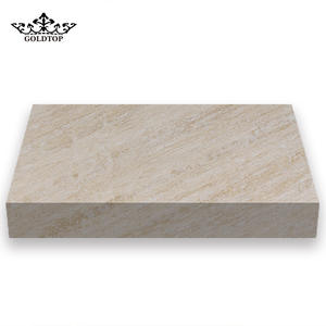 แผ่นควอตซ์ Goldtop 6045 Calacatta Cremo แบบขัดเงา สำหรับปูพื้นโรงแรม ผนังวิลล่า บันได เคาน์เตอร์ครัว - Product Image 2