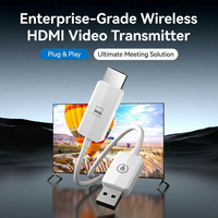 Transmisor y Receptor Inalámbrico de Audio y Video 1080P 60Hz, Alcance de 50m, Transmisor de Medios para Proyector