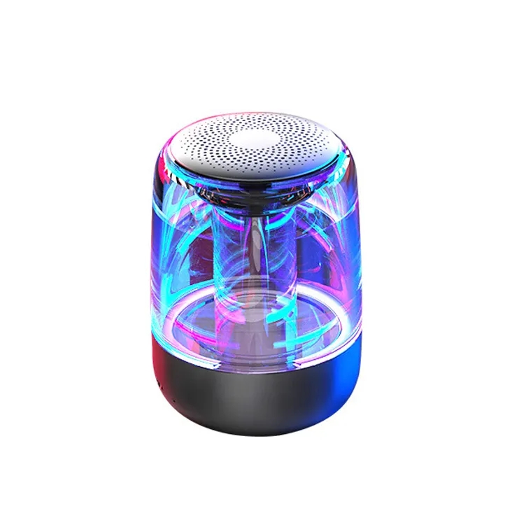 C7 transparent crystal lamp glass subwoofer wireless speaker