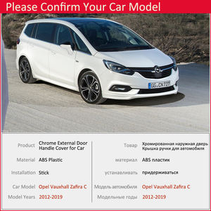 Pour Opel Vauxhall Zafira C Tourer Actuel 2012~2019 Cache de poignée de porte chromé Garniture extérieure Accessoires de voiture 2013 2014 2015 <span class=keywords><strong>2016</strong></span> - Product Image 6