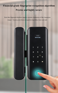 Serrure de porte intelligente TUYA WIFI & pour déverrouillage à distance sur le cloud, empreinte digitale, clé, mot de passe, <span class=keywords><strong>carte</strong></span>, biométrique, serrure de porte en verre - Product Image 4