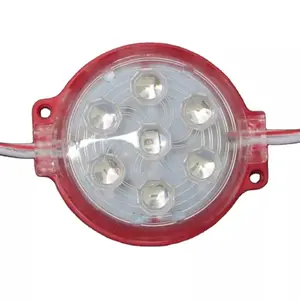 Đèn Bên Hông Xe Tải 12V/24V Mới Đèn Cảnh Báo Xe Tải Mô Đun LED Siêu Âm 7 Ánh Sáng Hình Tròn Chống Nước Cho Xe Tải Xe Moóc RV Cab Boat