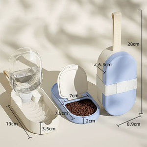 <span class=keywords><strong>Bebedero</strong></span> y Comedero Automático Colgante para Jaulas, Botella de Agua por Gravedad y Tazón de Comida para Perros Pequeños, Gatos, Conejos y Hurones - Product Image 4