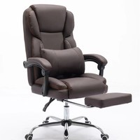 Chaise de bureau de direction en cuir PU avec structure métallique, directement de l'usine, pour bureau de PDG