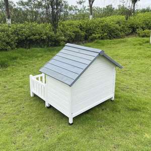 Casa de madera resistente a la intemperie para exteriores para perros pequeños y medianos con puerta y ventana - Product Image 5