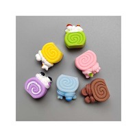 Mini rouleau de gâteau aux fruits 3D en résine Cabochon Scrapbook Simulation nourriture Art fourniture décoration charme artisanat maison de poupée