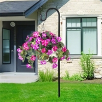 Panier de fleurs suspendu artificiel fait main en forme de volubilis pour décoration intérieure et extérieure – Vente en gros