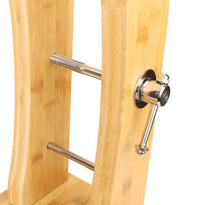 Ustom-Soporte Amon jamonero de bambú, soporte movible de hierro ecológico español - Product Image 3