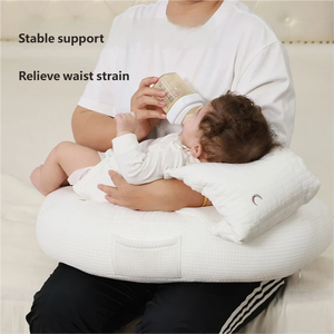 Cuscino <span class=keywords><strong>Allattamento</strong></span> 2-in-1 Moderno con Supporto Lombare e Cuscino a Cuneo Anti-Riflusso Traspirante - Product Image 3