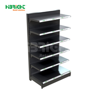Étagère de supermarché en métal robuste Highbright, construction durable, dimensions personnalisables, design autoportant pour supermarché