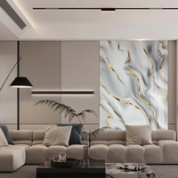 Panneau mural WPC moderne en PVC, motif floral, effet marbre, écologique, imperméable et résistant à l'humidité pour la décoration des maisons, hôpitaux et sous-sols