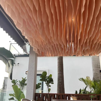 Rideau de plafond en tissu pour mariage, rideau en gaze en forme de vague pour décoration de plafond de mariage en plein air, restaurant, hôtel
