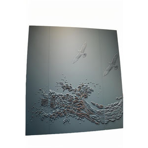 ألواح حائط ثلاثية الأبعاد مخصصة ألواح حائط منحوتة من الجلد لديكور المنزل - Product Image 1