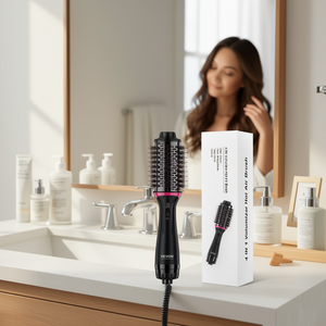 แปรงลมร้อน Vevor 4 in 1 ปรับระดับได้ 2 แรงดันไฟฟ้า พร้อมมอเตอร์ DC 2 ระดับความเร็ว สำหรับยืดผม ม้วนผม และเป่าผมแห้ง - Product Image 2