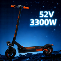 Nouvelle arrivée 52V 3300W Scooter électrique haute puissance hors route Scooter électrique pour les déplacements urbains de montagne adulte