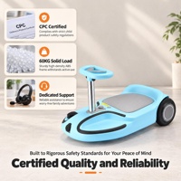 Kart électrique amusant pour enfants 24V, trottinette de drift avec poignée réglable, vitesse 14km/h, en alliage d'aluminium, pliable et portable, pour l'équilibre des enfants