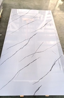 Panneau mural en PVC flexible de luxe de 3 mm, design doré brillant, feuille de marbre en PVC pour la décoration intérieure des murs
