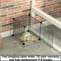 Cage en fil de fer galvanisé pour poulailler 109x37x45cm avec plateau à déjections amovible, enclos multi-niveaux pour canards et lapins pour l'élevage domestique