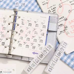 Tùy chỉnh dễ thương nhạy cảm ánh sáng tem sáu con dấu với đầy màu sắc dễ thương mô hình, làm bằng vật liệu acrylic. - Product Image 2