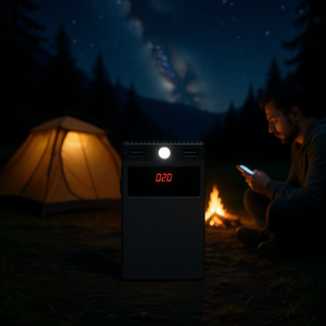 Banco de energía portátil de 20000mAh, USB dual, ultrafino, con pantalla y linterna para cargar teléfonos - Product Image 2