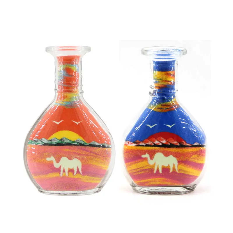 Stock Empty Glass Sand Art Bottles for DIY Art decorative packaging