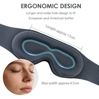 Máscara de Ojos 3D con Peso por Gravedad para Dormir, de Spandex Elástico, Alivia la Presión, con Logotipo Personalizado y Marca Privada, Venta al Por Mayor OEM