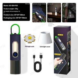 1200mAh sạc LED USB cắm trại Đèn pin không thấm nước 1000 + lumens khẩn cấp & cứu hộ chiếu sáng - Product Image 6