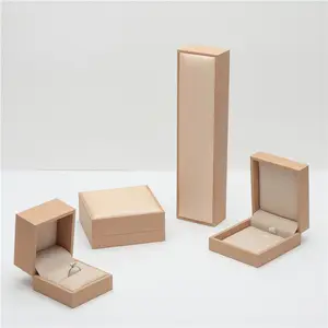 새로운 스타일 샴페인 Pu 가죽 보관 케이스 링 종이 상자 로고 보석 포장 상자