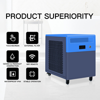 Enfriador de Agua Inteligente R410A para Baños de Hielo, Automático, con Alta Productividad, Control de Temperatura, Bomba Autocebante y Motor
