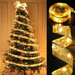 Lampu Natal Pita Emas Perak Tahan Air dengan Kawat Tembaga untuk Pohon Natal, Karangan Bunga, Dekorasi Rumah, dan Liburan - Product Image 4