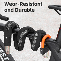 WEST BIKING Antivol de chaîne 2-en-1 pour vélo, accessoires antivol durables pour vélo, moto et VTT