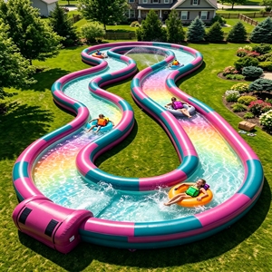 <span class=keywords><strong>Piscine</strong></span> gonflable personnalisée avec toboggan pour jardin, installation facile, en <span class=keywords><strong>PVC</strong></span> écologique pour jeux aquatiques - Product Image 1