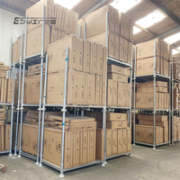 Stack 4 High Storage Portable Warehouse Support empilable détachable en métal galvanisé avec poteaux amovibles