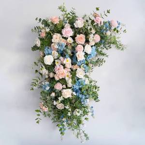 Nhà Máy Tùy Chỉnh Màu Xanh Và Màu Hồng Trang Trí Hoa Bộ Hoa Cưới Chào Đón Nền Ban KT Bố Trí Nhân Tạo Hoa - Product Image 2