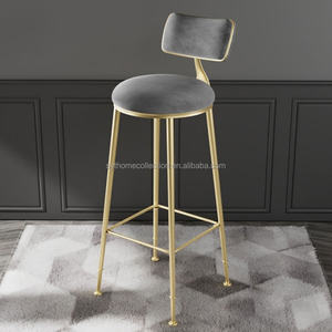 Nuevo Taburete de <span class=keywords><strong>Bar</strong></span> de Terciopelo Suave SYT para <span class=keywords><strong>Bar</strong></span> en la Azotea, 87 cm de Altura Total, Taburete para Hotel de Lujo, <span class=keywords><strong>Sky</strong></span> <span class=keywords><strong>Bar</strong></span> - Product Image 3