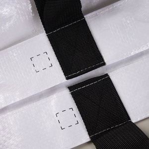 Sacs fourre-tout réutilisables en tissu non tissé PP, personnalisés, imprimés en couleur, à double poignée et bandoulière unique - Product Image 5