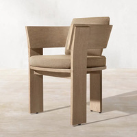 Ensemble de salle à manger extérieur en teck massif, résistant aux intempéries, de luxe, moderne, avec table extensible