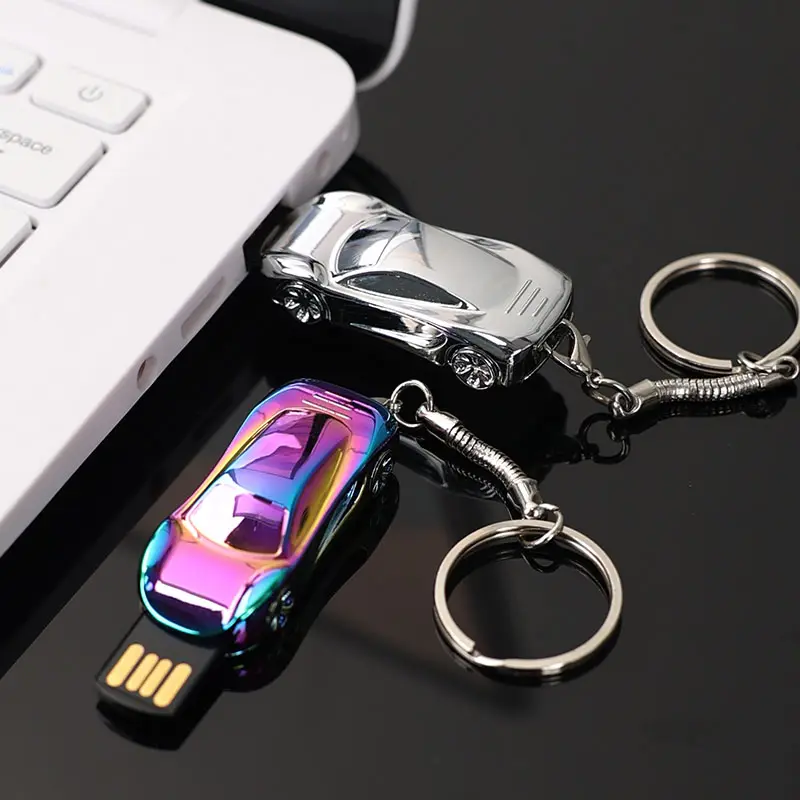 Venta al por mayor de metal personalizado mini coche deportivo música U disco Memoria Usb Pen Drive Cle Usb Stick Pendrive 1Gb 64Gb 128Gb Usb Flash Drives