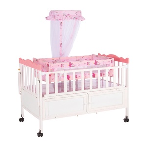 All'ingrosso Portatile per Bambini Recinzione per Bambini Lettino da Viaggio Lettino per Bambini Playard con Porta laterale in Legno Culla per Bambini - Product Image 6