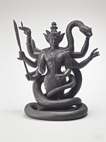Statue de Bouddha en cuivre pur artisanal antique du Népal, mini sculpture, art antique en bronze, ornements Guanyin, statue de Guanyin en bois